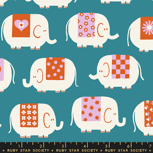 Picture Book Elephants in Storytime - Ruby Star Society Sold by the Half Yard